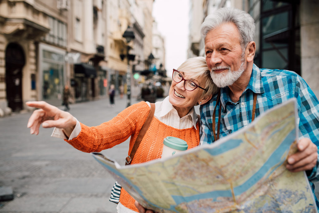 future plan elderly couple on holiday